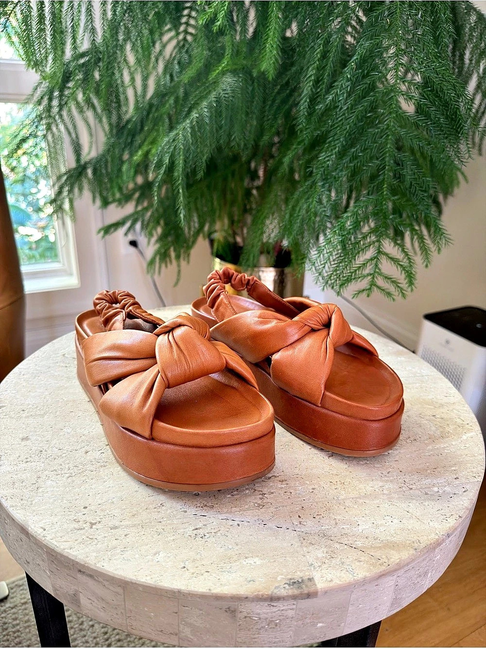 Platform Knot Sandals
